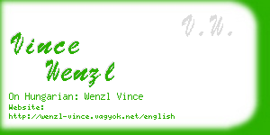 vince wenzl business card